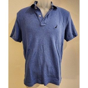 Nautica Blue Polo Shirt Size Medium